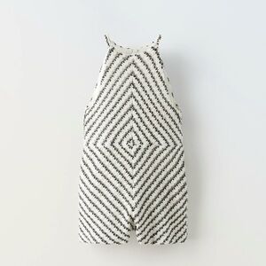 ZARA Striped Crocheted Jumpsuit